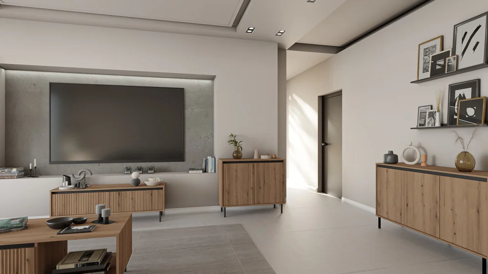 Komoda OSAKA 149 cm trzydrzwiowa dąb evoke Komoda OSAKA 149 cm trzydrzwiowa dąb evoke