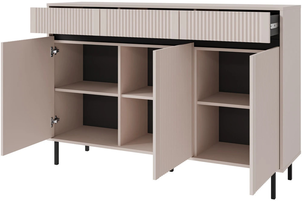 pojemna komoda z szufladami OSAKA 149 cm beż piaskowy