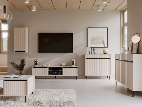 duża komoda OSAKA 149 cm z szufladami beż piaskowy