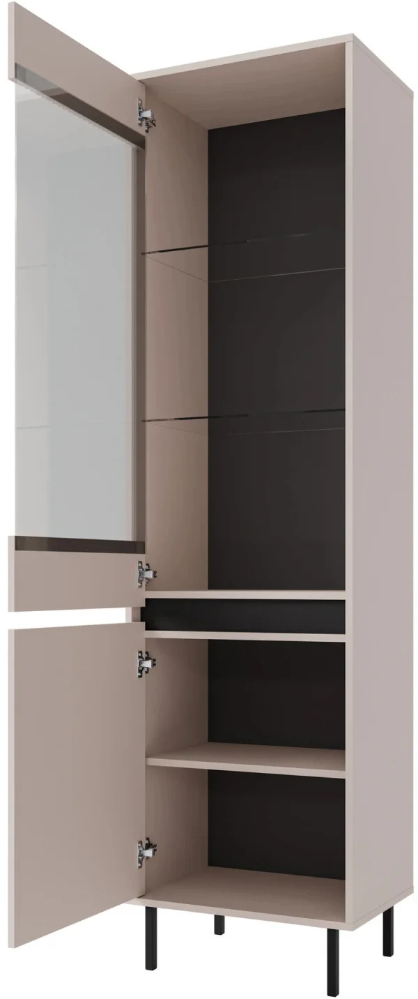 witryna do salonu osaka 56 cm beż piaskowy