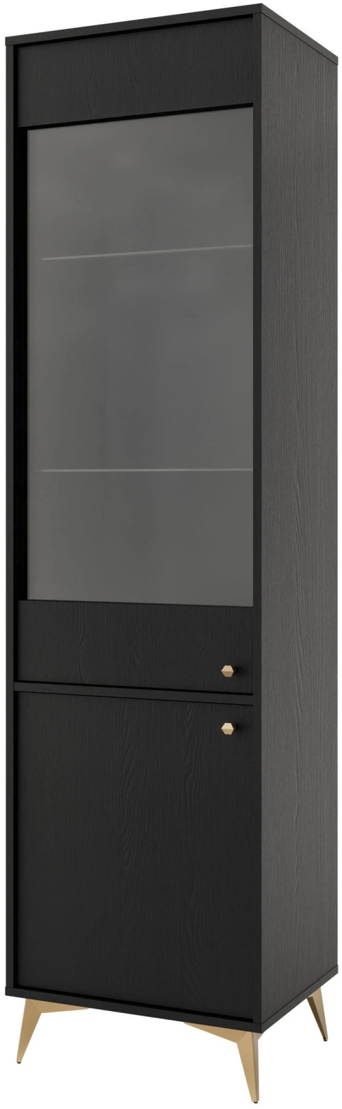 wysoka witryna TOKYO 52 cm czarny grafit