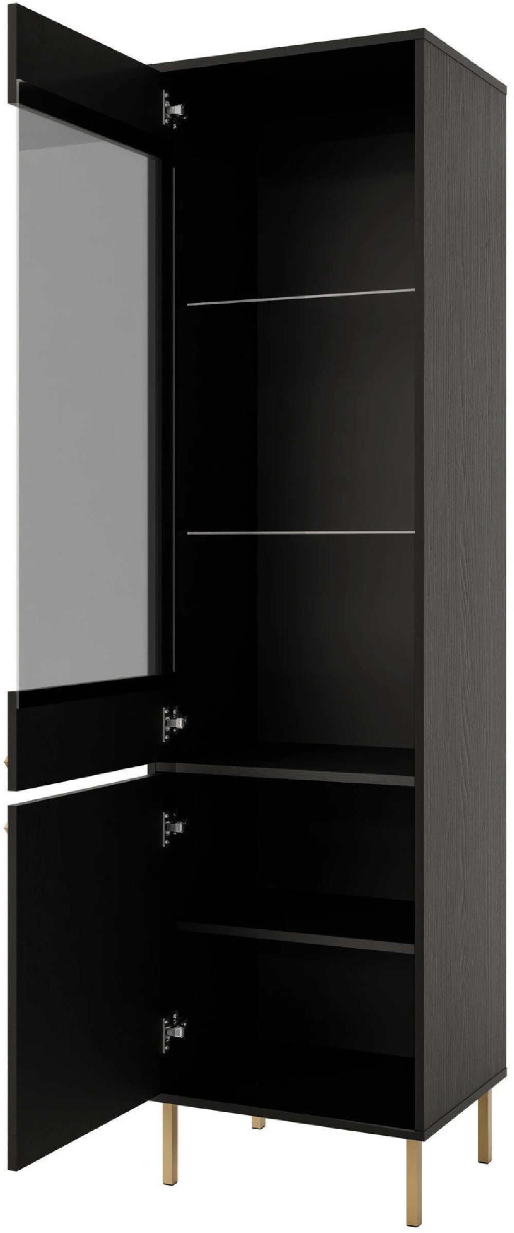 wysoka witryna do salonu TOKYO grafitowa