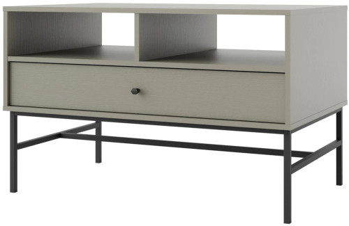 prostokątny stolik kawowy TOKYO 100 cm eukaliptus metalowy stelaż