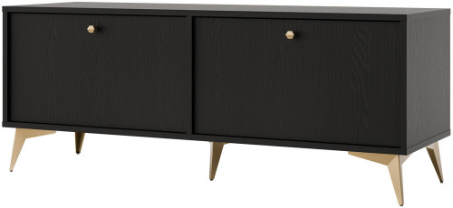 mała szafka pod telewizor TOKYO 120 cm czarny grafit nogi rozgwiazda