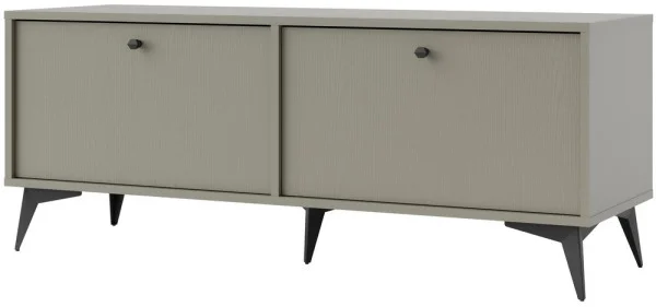 Mała szafka pod telewizor TOKYO 120 cm, eukaliptus, nogi rozgwiazda