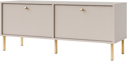 mała szafka pod telewizor Tokyo 120 cm beż piaskowy nogi proste