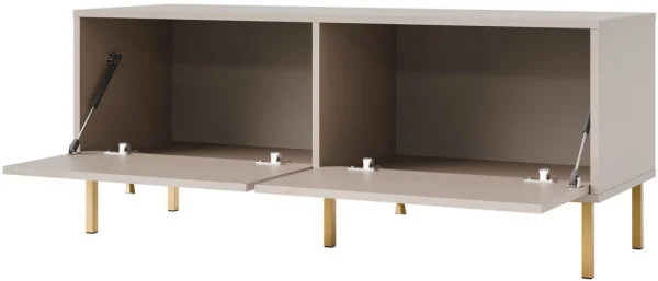 mała szafka pod telewizor Tokyo 120 cm beż piaskowy nogi proste