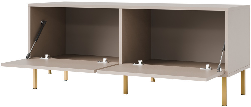 szafka rtv Tokyo 120 cm beż piaskowy na metalowych nogach