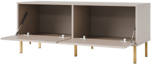 szafka rtv Tokyo 120 cm beż piaskowy na metalowych nogach