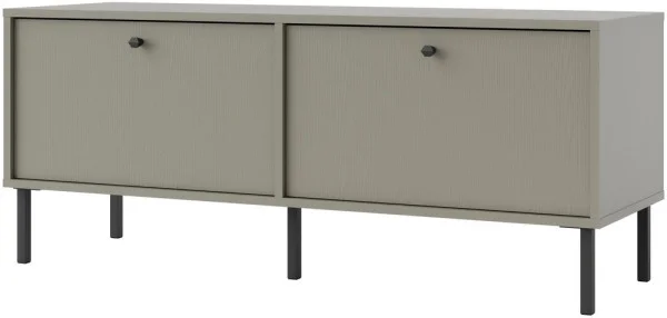 Mała szafka pod telewizor do salonu TOKYO 120 cm, eukaliptus, nogi proste