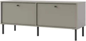 Mała szafka pod telewizor do salonu TOKYO 120 cm, eukaliptus, nogi proste