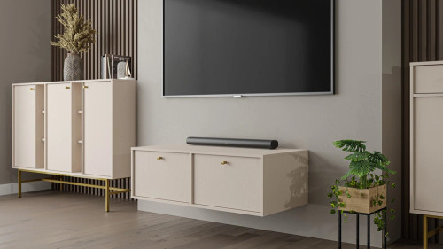 szafka rtv wisząca Tokyo 120 cm beżowa