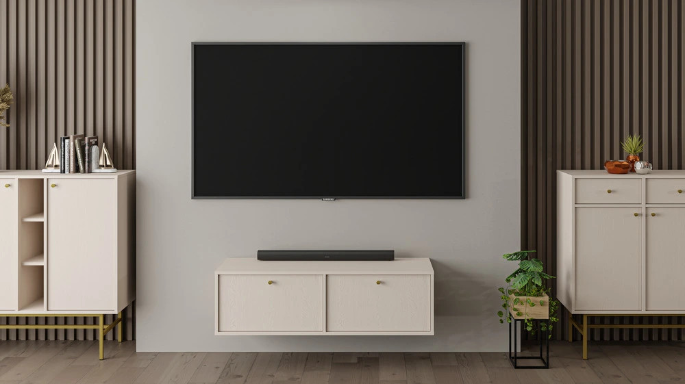 nowoczesna szafka wisząca pod telewizor Tokyo beż