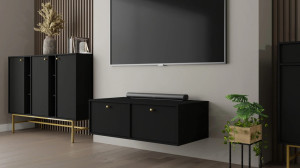 szafka rtv wisząca Tokyo 120 cm grafitowa