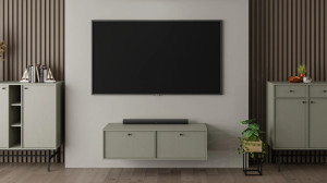 nowoczesna szafka wisząca pod telewizor Tokyo eukaliptus