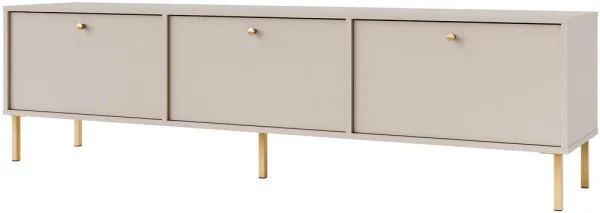 Pojemna szafka RTV TOKYO 180 cm, do salonu, beż piaskowy, nogi proste
