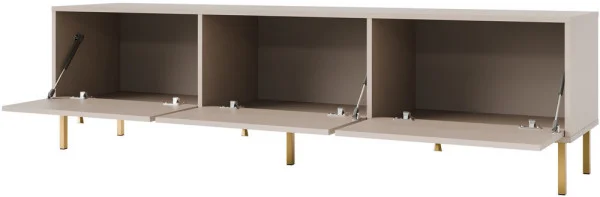 pojemna szafka rtv tokyo 180 cm beż piaskowy nogi proste