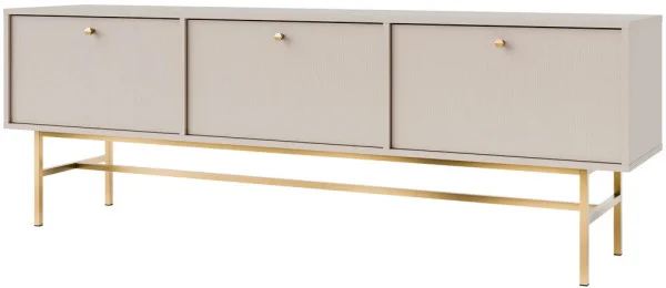 Pojemna szafka RTV TOKYO 180 cm, do salonu, beż piaskowy, stelaż
