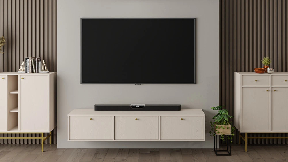 nowoczesna wisząca szafka rtv tokyo beż piaskowy