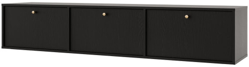 pojemna wisząca szafka rtv tokyo 180 cm czarny grafit