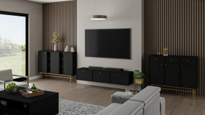 wisząca szafka rtv tokyo 180 cm grafit