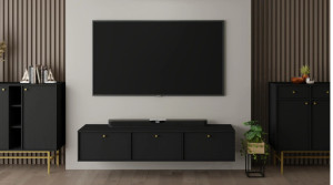 duża wisząca szafka pod telewizor tokyo 180 cm grafit