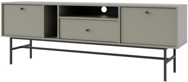 Nowoczesna szafka RTV TOKYO 180 cm, do salonu, eukaliptus, stelaż