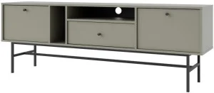 Nowoczesna szafka RTV TOKYO 180 cm, do salonu, eukaliptus, stelaż