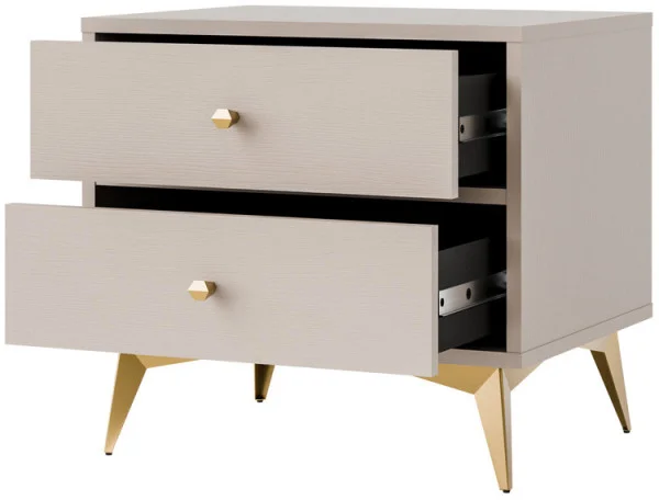 stolik nocny do sypialni tokyo 52 cm beż piaskowy