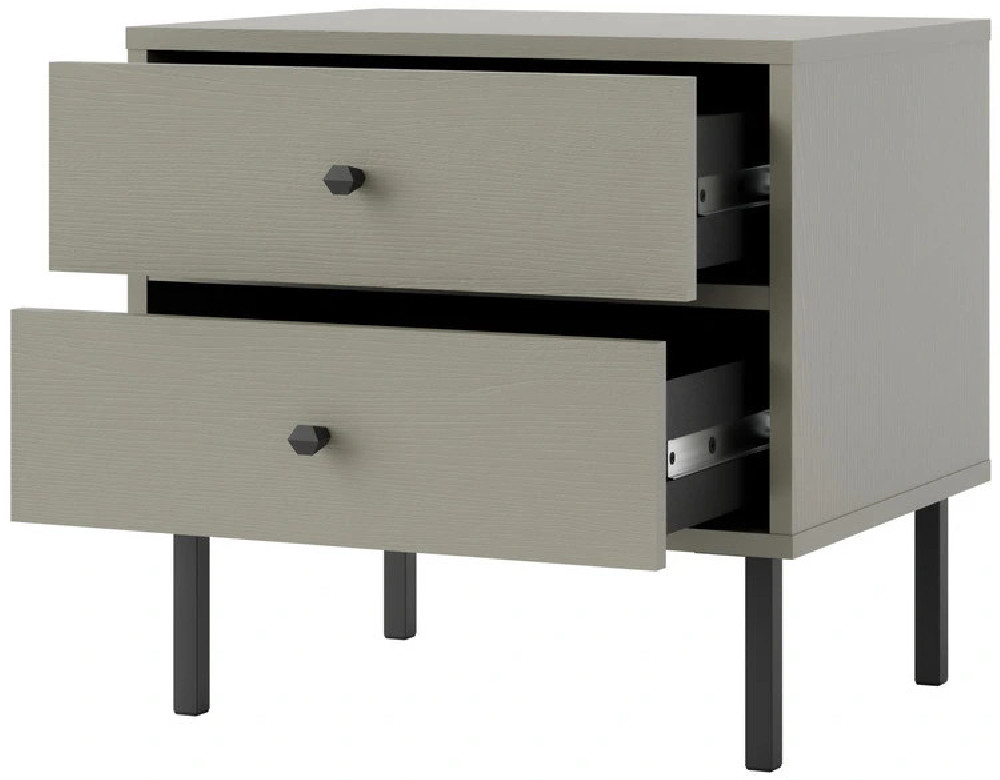 stolik nocny tokyo eukaliptus z szufladami