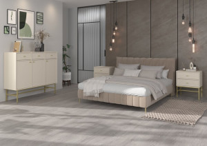 nowoczesny stolik nocny do sypialni tokyo beż piaskowy