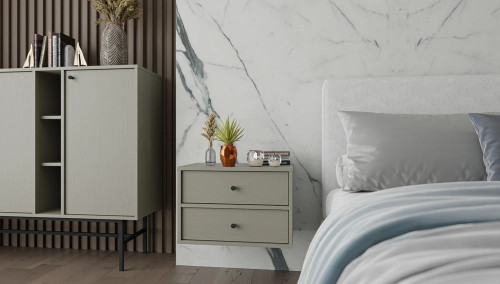 wisząca szafka nocna tokyo 52 cm eukaliptus