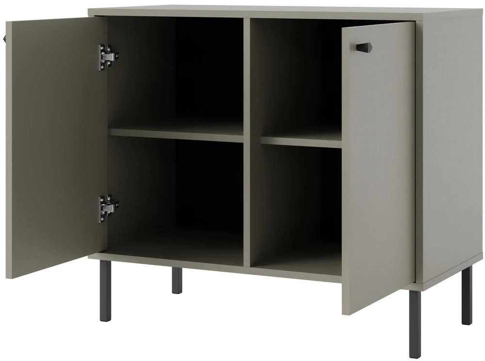 mała komoda TOKYO 84 cm eukaliptus na czarnych nóżkach