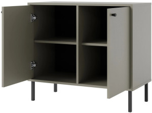 mała komoda TOKYO 84 cm eukaliptus na czarnych nóżkach