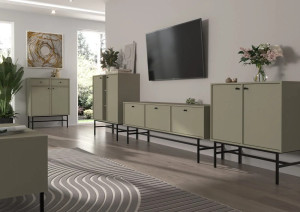 komoda dwudrzwiowa TOKYO 84 cm do salonu eukaliptus