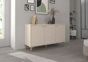 komoda trzydrzwiowa beżowa nowoczesna TOKYO