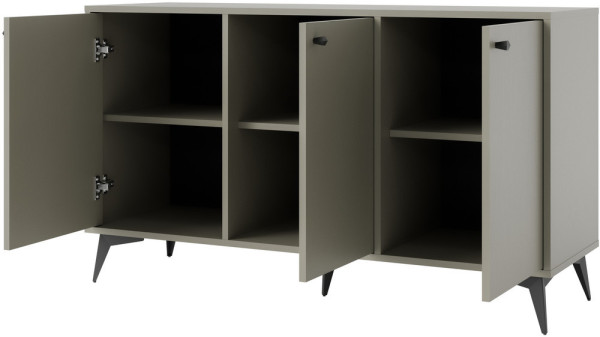 trzydrzwiowa nowoczesna komoda TOKYO 125 cm eukaliptus