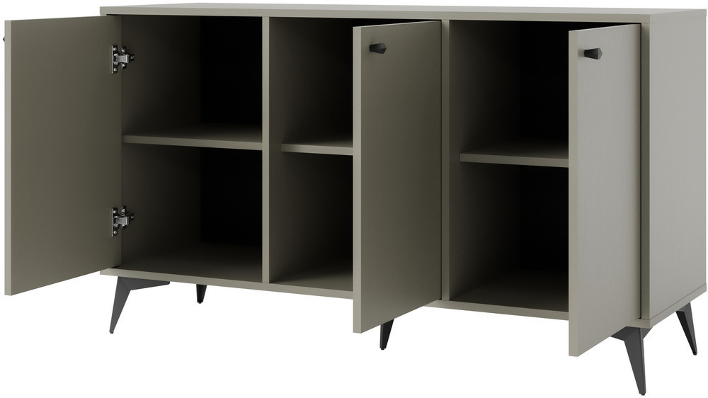 komoda do salonu TOKYO 125 cm eukaliptus nogi rozgwiazda