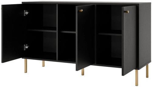 komoda do salonu TOKYO 125 cm grafit proste nogi