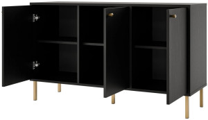 komoda do salonu TOKYO 125 cm grafit proste nogi