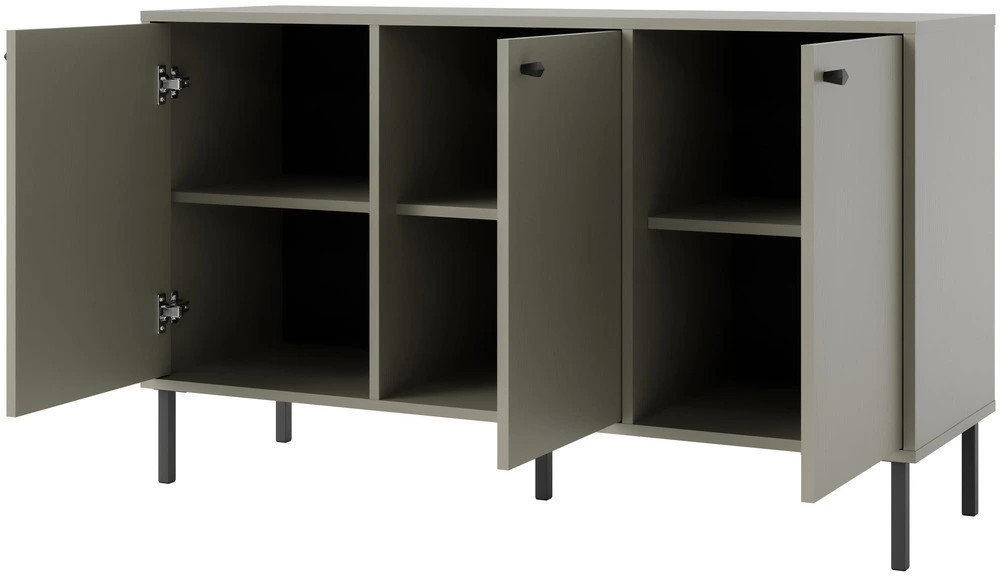 komoda do salonu TOKYO 125 cm eukaliptus proste nogi