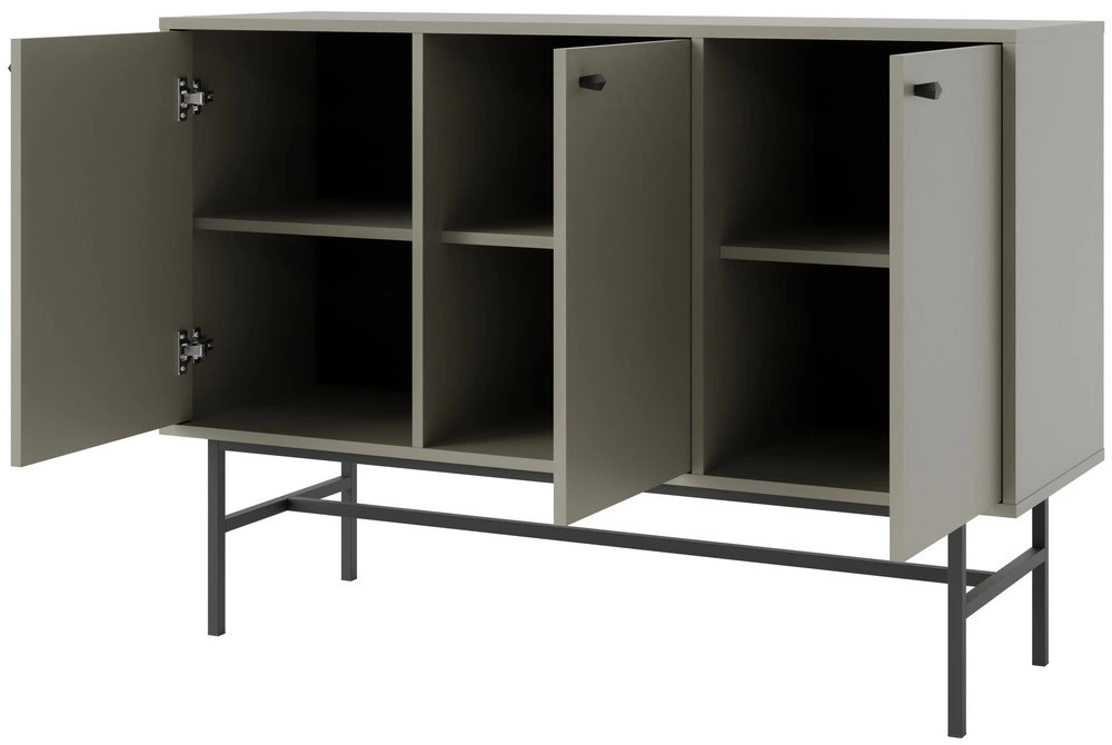 komoda do salonu TOKYO 125 cm eukaliptus na stelażu