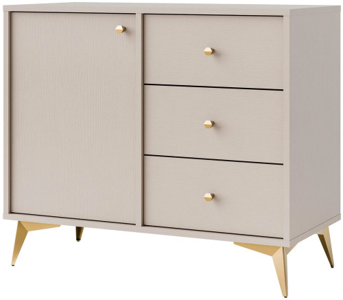 Mała komoda do przedpokoju TOKYO 84 cm beż piaskowy