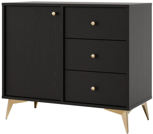 mała komoda TOKYO 84 cm czarny grafit