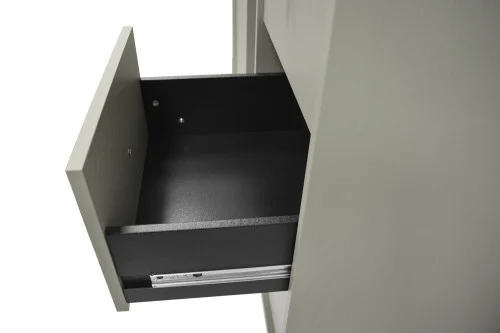 Mała komoda do przedpokoju i salonu TOKYO 84 cm, eukaliptus, nogi rozgwiazda | Komody z szufladami Desire Furniture