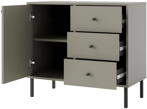 komoda do przedpokoju TOKYO 84 cm eukaliptus proste nogi