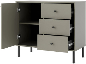 komoda do przedpokoju TOKYO 84 cm eukaliptus proste nogi