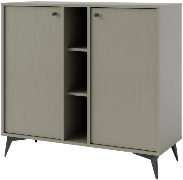 Mała komoda TOKYO 100 cm, do salonu, do przedpokoju, eukaliptus, nogi rozgwiazda