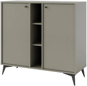 Mała komoda TOKYO 100 cm, do salonu, do przedpokoju, eukaliptus, nogi rozgwiazda