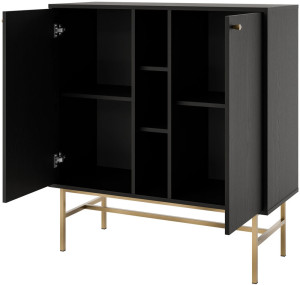 mała komoda TOKYO 100 cm czarny grafit stelaż